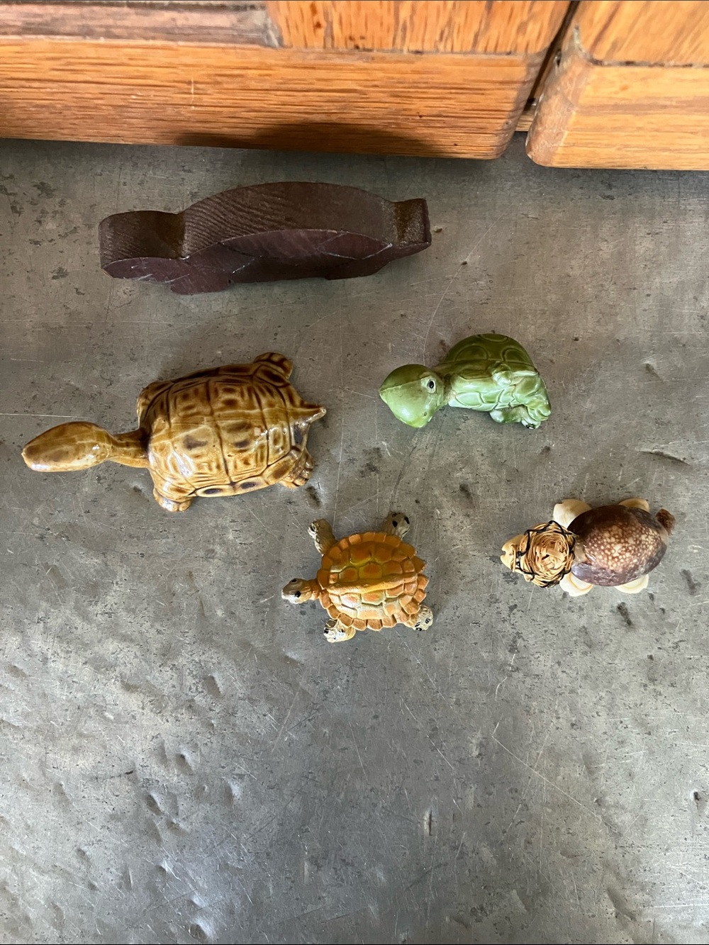 Collection of Five Decorative Turtle Figurines